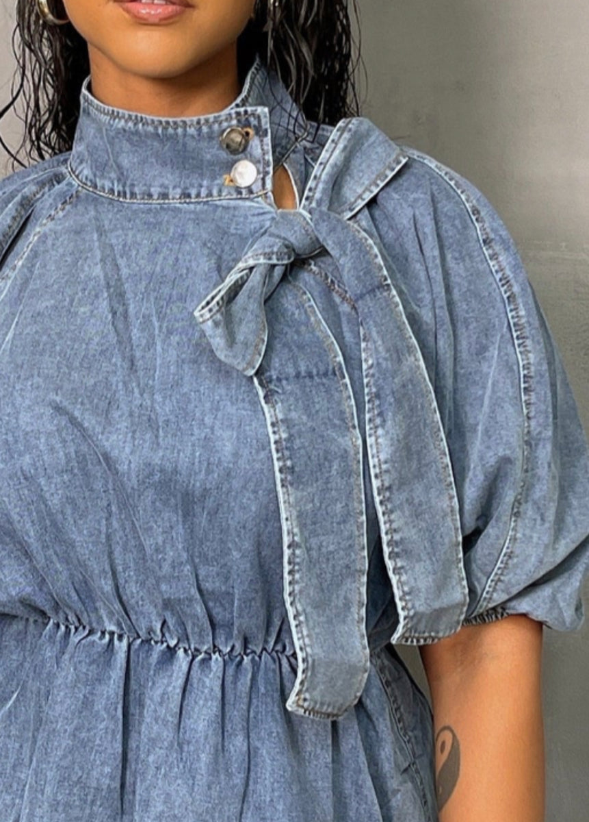 Denim Peplum Blouse! PLUS Sizes  Just Be Cute Boutique