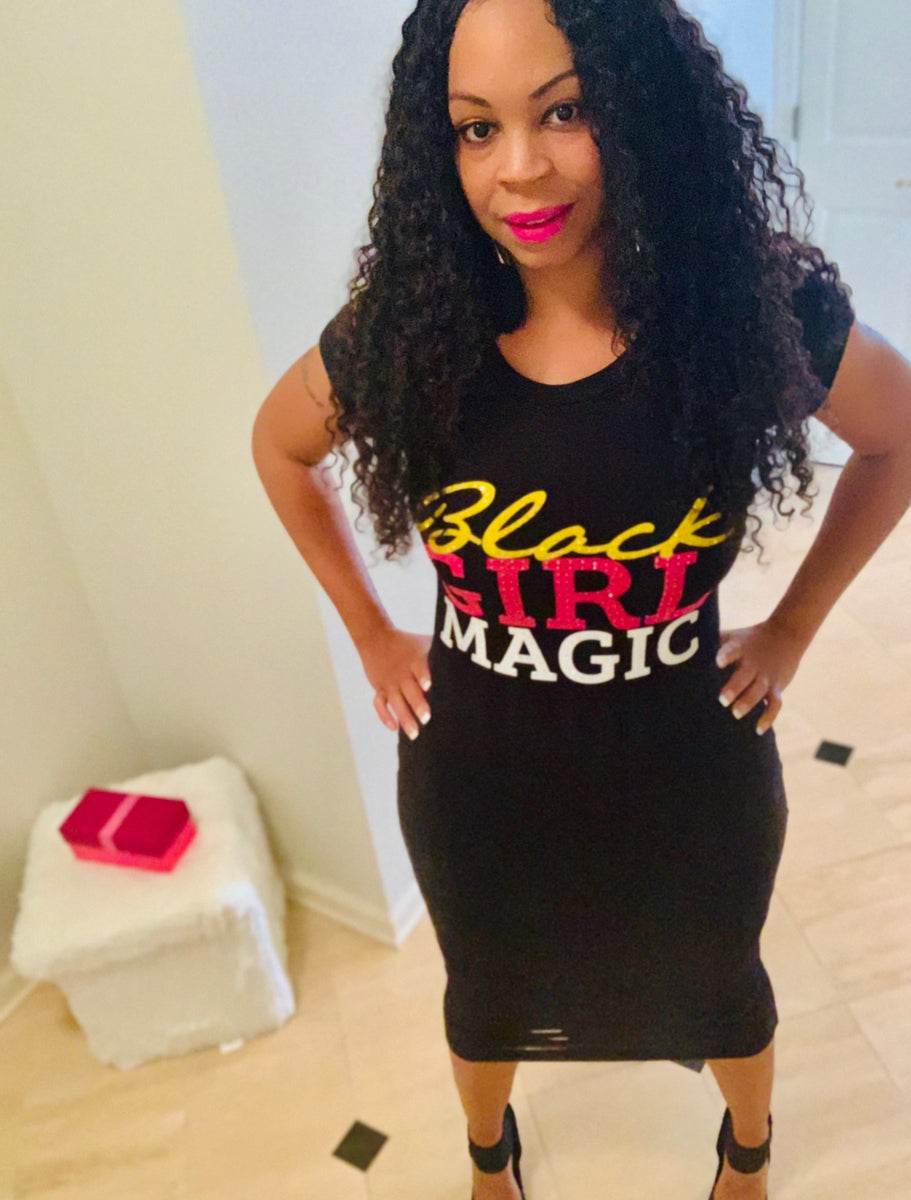 Black girl magic hot sale t shirt dress