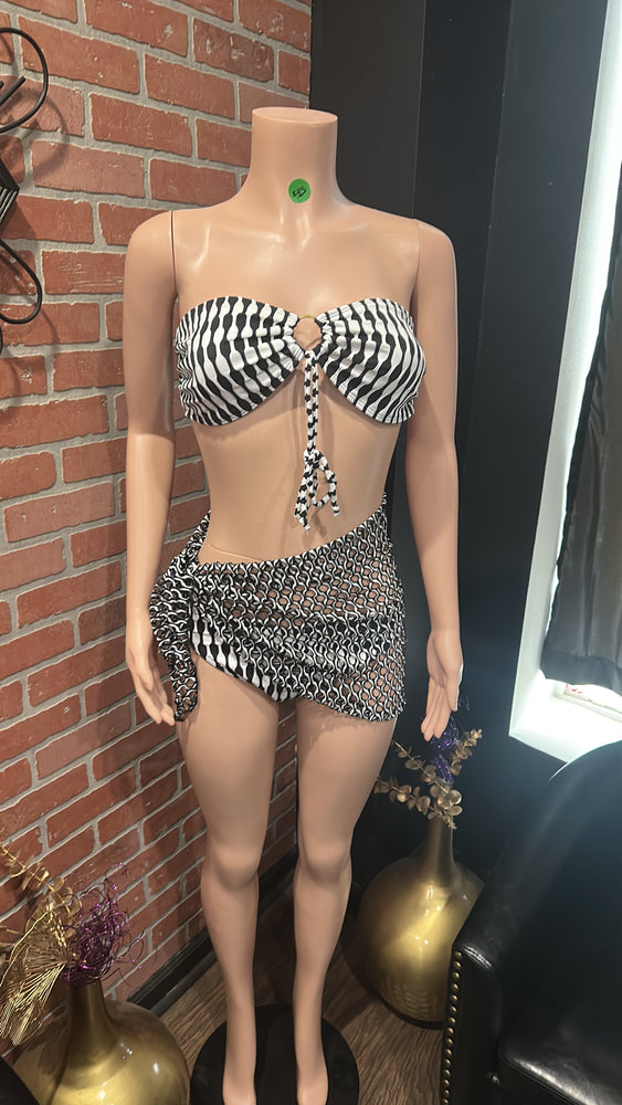 Summer Clearance! Designer Dip Swimsuit & Wrap