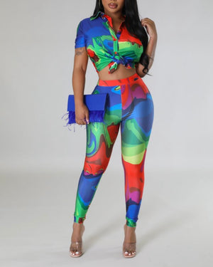 
            
                Load image into Gallery viewer, CLEARANCE! Vibrant Vibe Stretchy Two Piece Pants Set! Up to 3X!
            
        