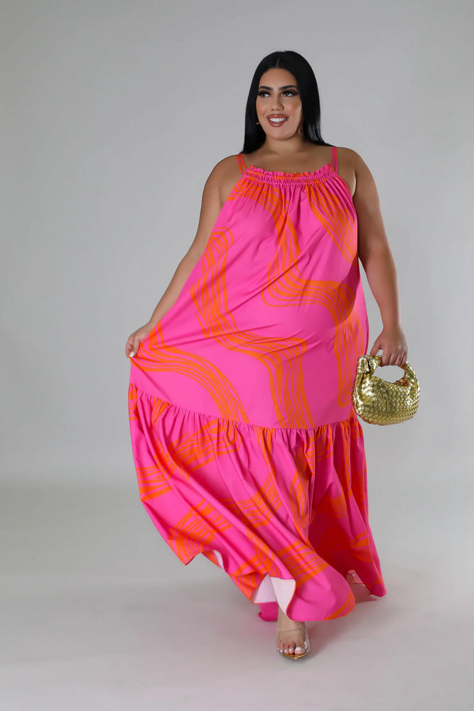 Georgia Peach Maxi! Plus Size Spring! Belt sold separately!