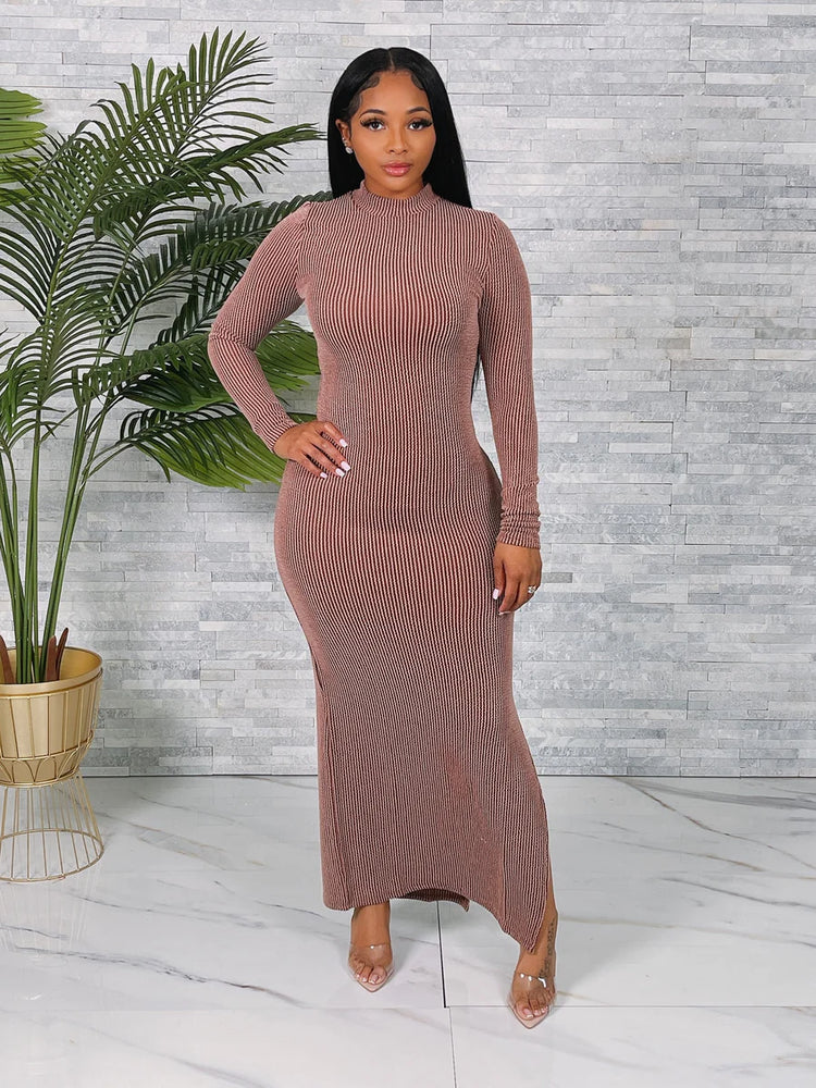 NEW! Mock Neck Maxi Dress