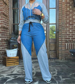 Denim Edge Two-Piece Set- includes PLUS SIZES