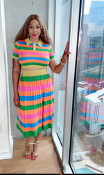 Fall for Color Knit Skirt Set