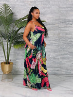 Big Bold Leaf Maxi Dress