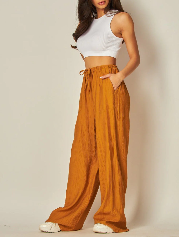 LINEN WIDE LEG PANTS! POCKETS! MULTIPLE COLORS