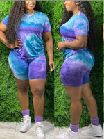 Summer Clearance! Tie-Dye Matching Short Set ‼️PURPLE