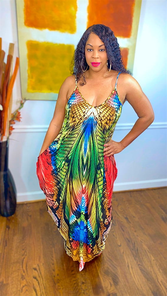 Snakeskin maxi dress Clearance