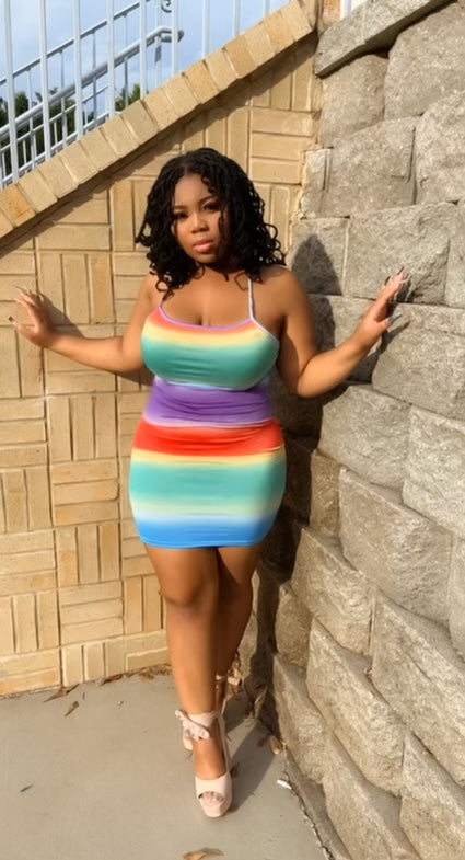 
            
                Load image into Gallery viewer, Summer Melons Stripe Dress
            
        
