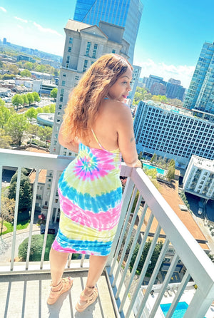 
            
                Load image into Gallery viewer, CLEARANCE! Starburst Swirl Tie Dye Midi
            
        