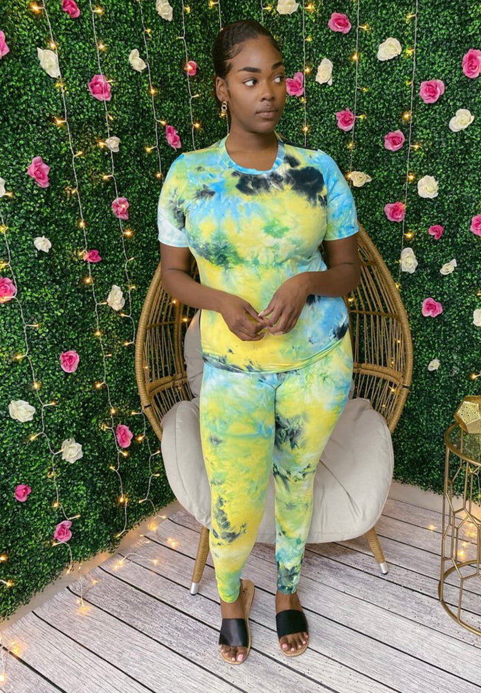 Spring Vibes Plus Size TieDye Stretchy Matching Set‼️ Up to 3X
