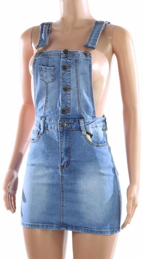 
            
                Load image into Gallery viewer, Exclusive BUY🔥New‼️Denim Overall Dress 🔥 ONLY ONE MEDIUM LEFT ‼️
            
        