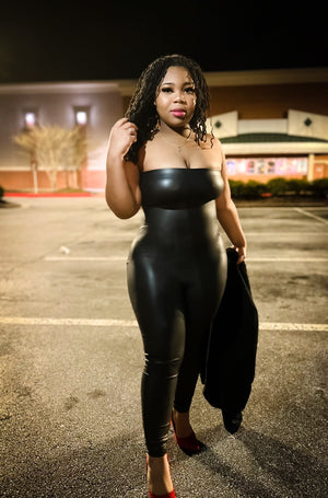 PLUS SIZES! Girls Night Out Leather Jumper‼️