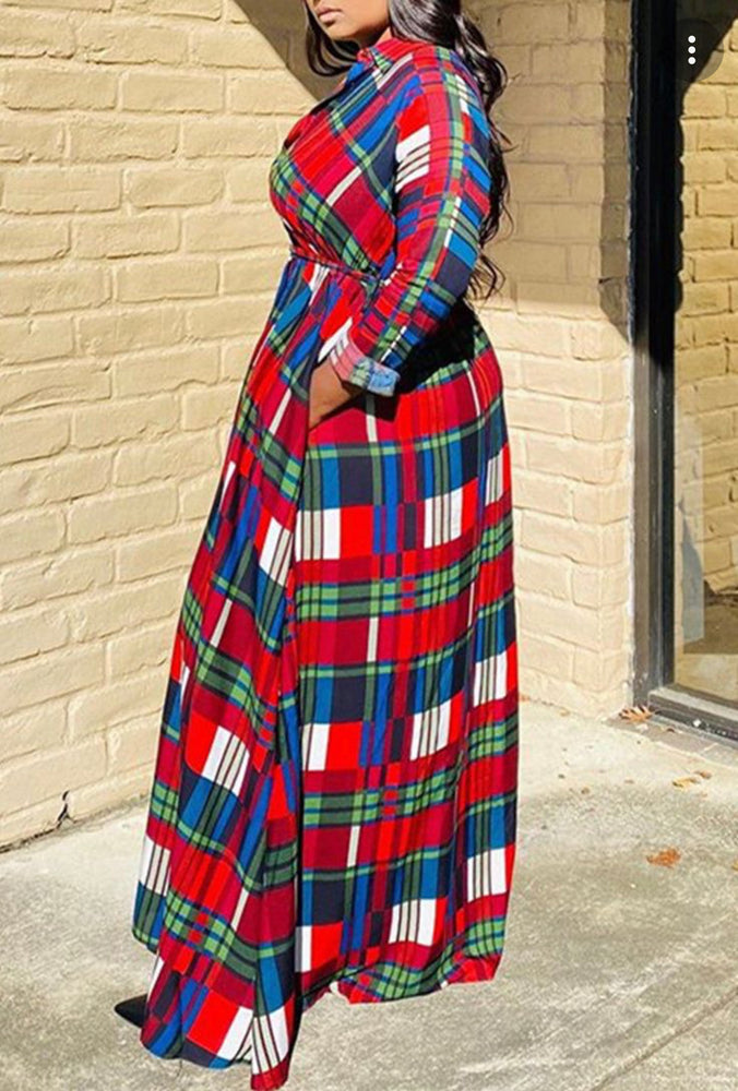 
            
                Load image into Gallery viewer, Perfectly Plaid Maxi Dress! PLUS SIZES
            
        