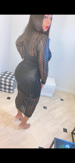 
            
                Load image into Gallery viewer, NEW IN ‼️ Foil Fishnet Maxi Dress ‼️
            
        