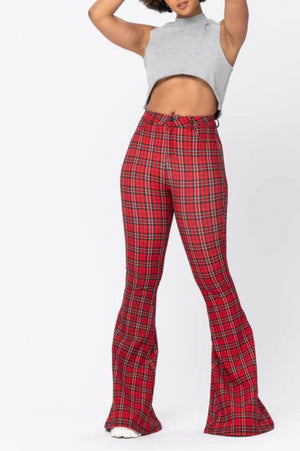 Plaid Bell Bottoms Jeans ‼️Button Pants, Stretchy !! Fit like Jeans‼️