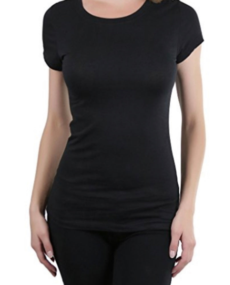 
            
                Load image into Gallery viewer, Fitted Round Neck Ladies Tees
            
        