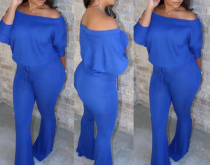 Solid Bell Bottom Jumpsuit ‼️PLUS Sizes ‼️