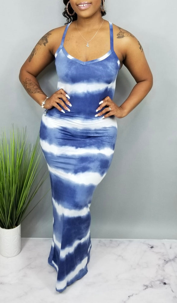 
            
                Load image into Gallery viewer, CLEARANCE! Comfy Cute Stripe Tie-Dye Maxi
            
        