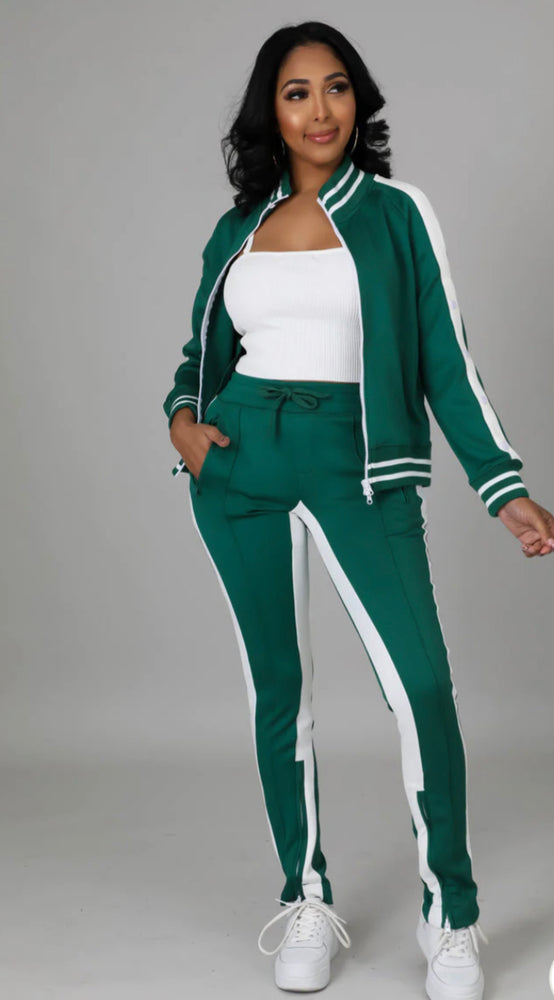 
            
                Load image into Gallery viewer, Small Left! Cold Shoulder Cut Out Track Suit!
            
        