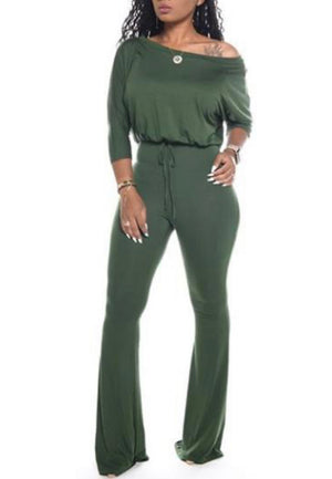 Solid Bell Bottom Jumpsuit ‼️PLUS Sizes ‼️