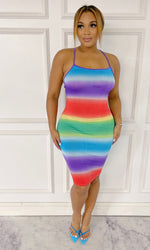 Summer Melons Stripe Dress