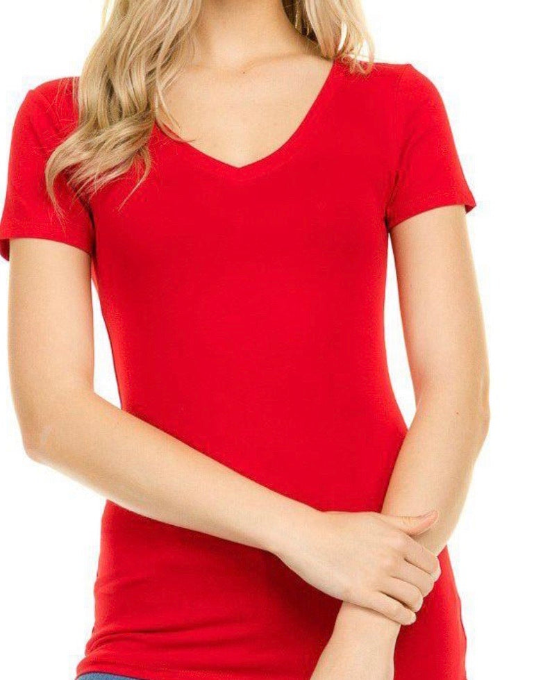 
            
                Load image into Gallery viewer, Ladies RED Fitted Tee (Ladies Fit )
            
        