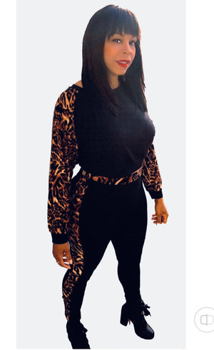 
            
                Load image into Gallery viewer, 🔥Leopard Side Pullover Set ( 1 Large Left)
            
        