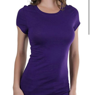 Ladies Purple  Tee (Ladies Fit )